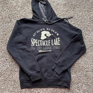 Spectacle Lake Black Hoodie Sweatshirt - Minnesota Lake Time